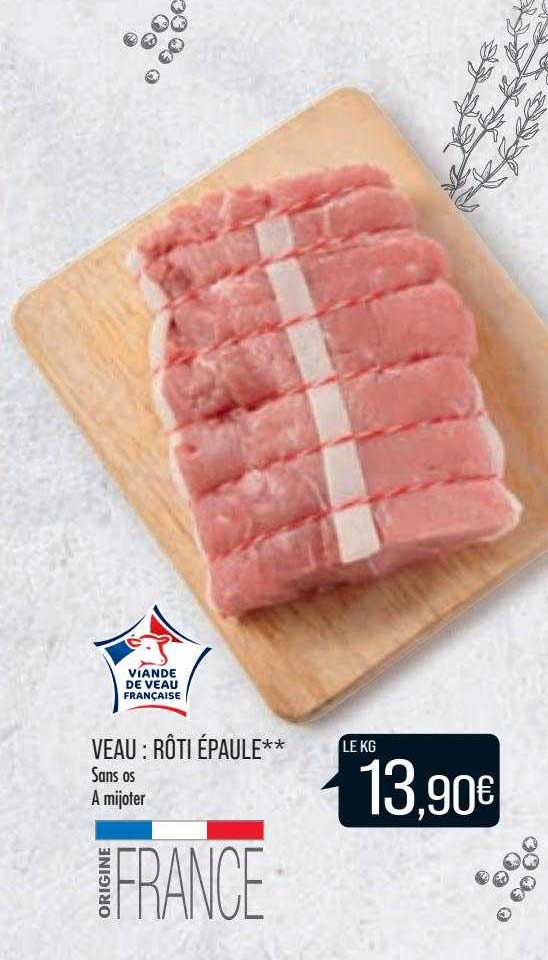 Veau : Rôti épaule