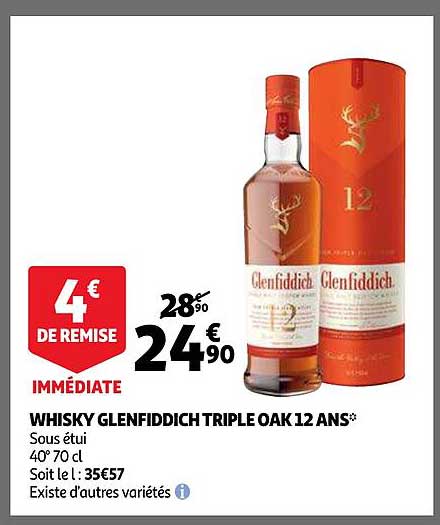 whisky glenfiddich triple oak 12 ans