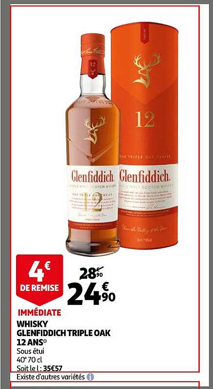 whisky glenfiddich triple oak 12 ans