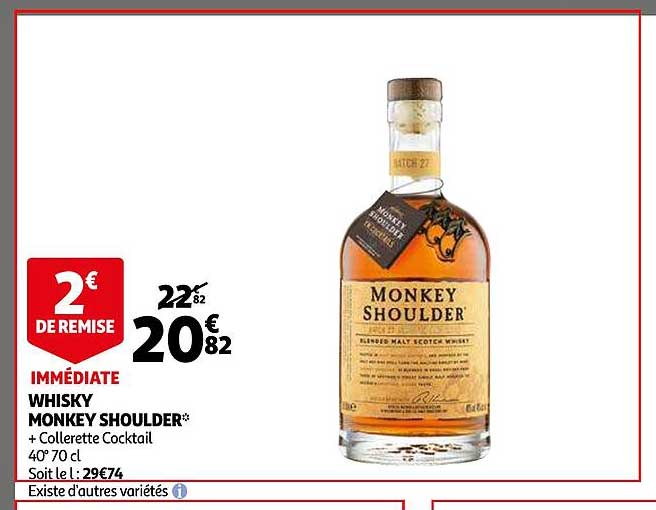 whisky monkey shoulder