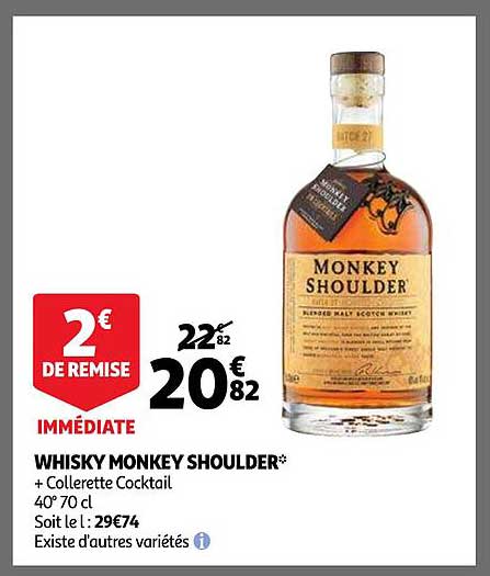 whisky monkey shoulder
