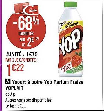 Yaourt à Boire Yop Parfum Fraise Yoplait