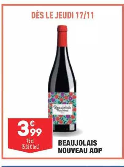 beaujolais nouveau aop