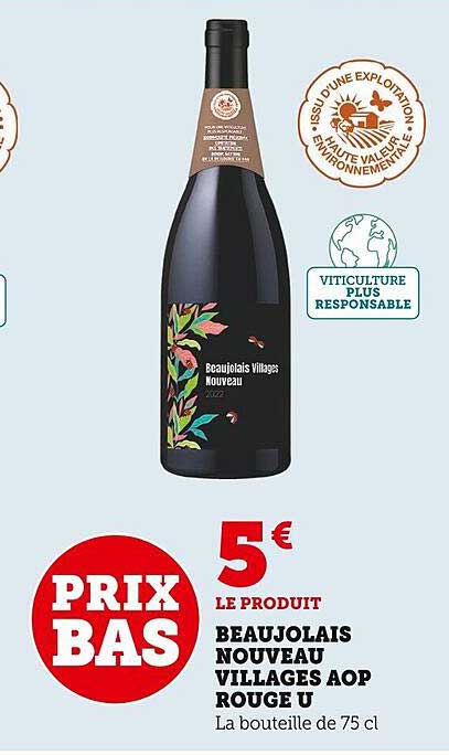 beaujolais nouveau villages aop rouge u