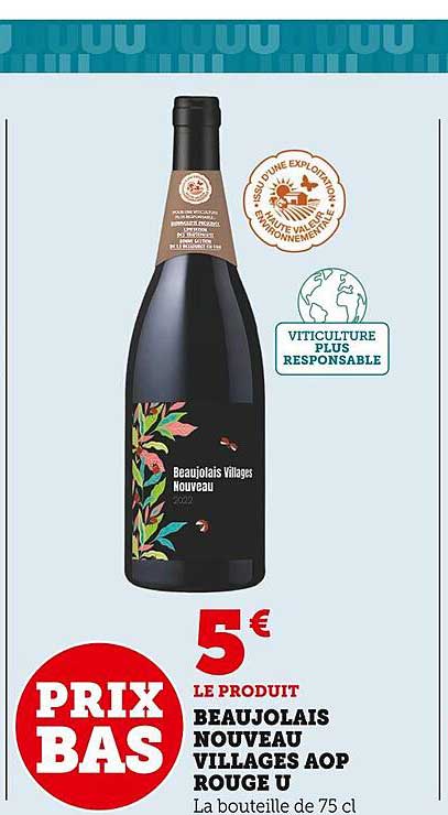 beaujolais nouveau villages aop rouge u