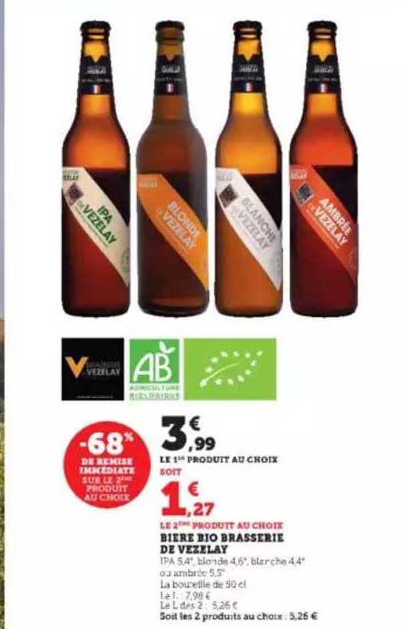 Bière Bio Brasserie De Vezzlay