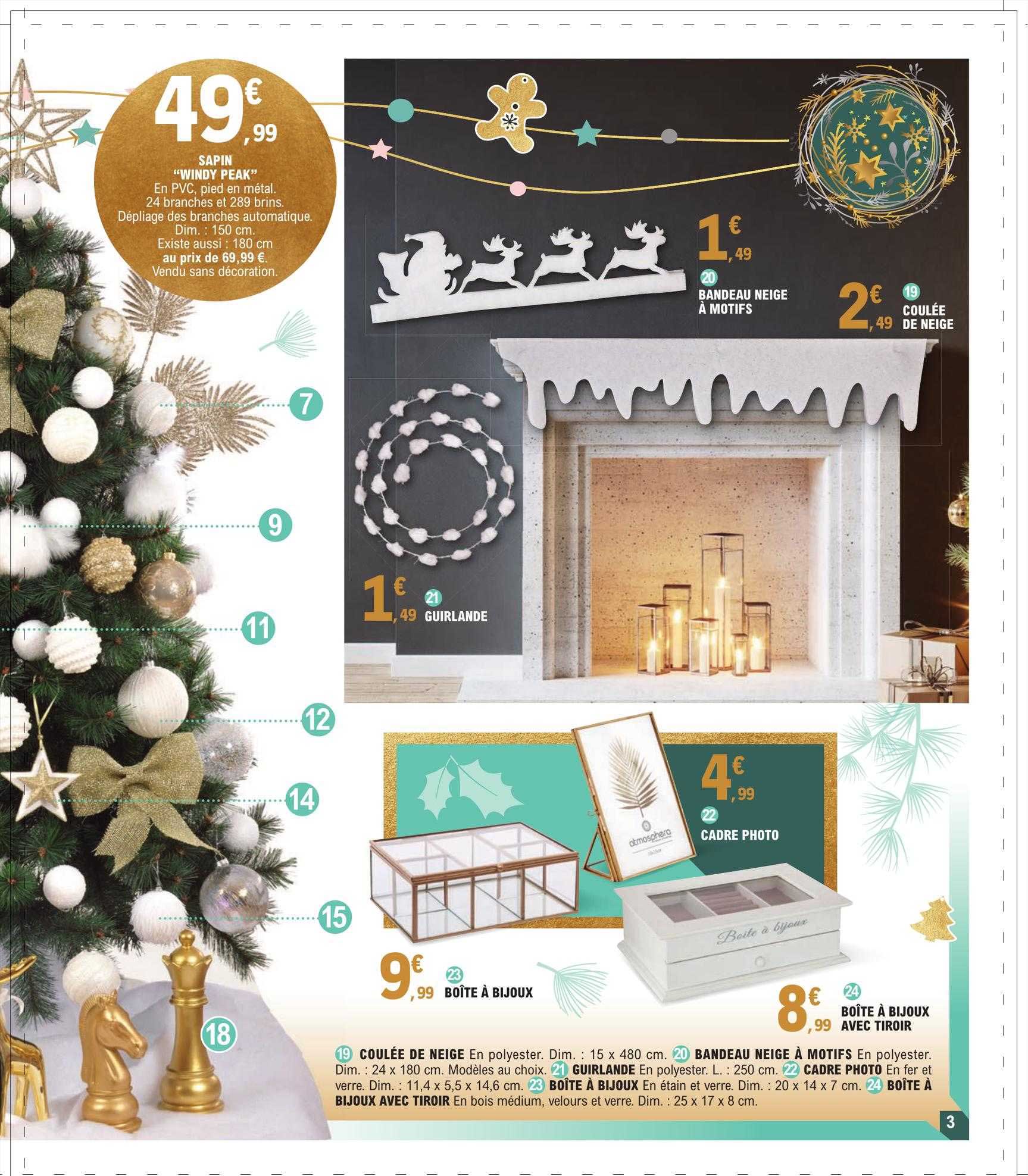 boîte à bijoux, guirlande, bandeau neige à motifs, coulée de neige, cadre photo, boîte à bijoux avec tiroir