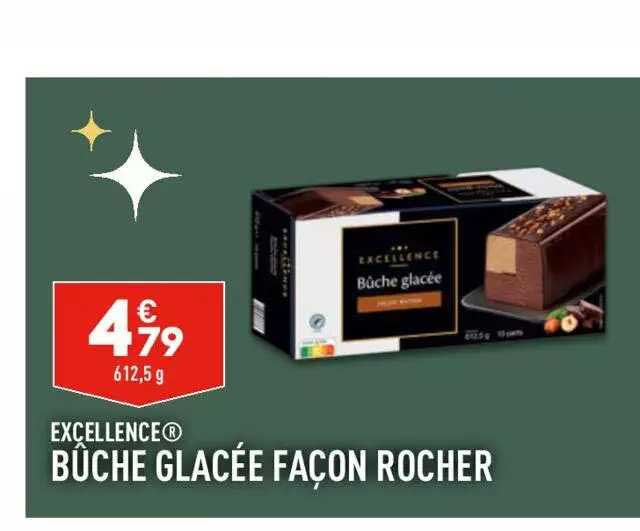 bûche glacée façon rocher excellence