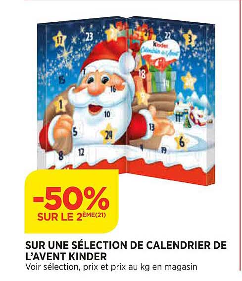 calendrier de l'avent kinder