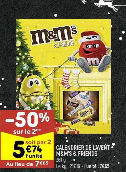 calendrier de l'avent m&m's & friends
