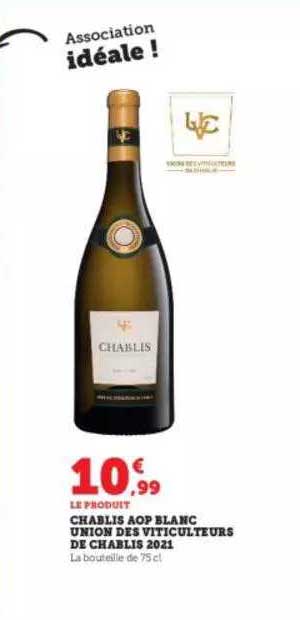 chablis aop blanc union des viticulteurs de chablis 2021