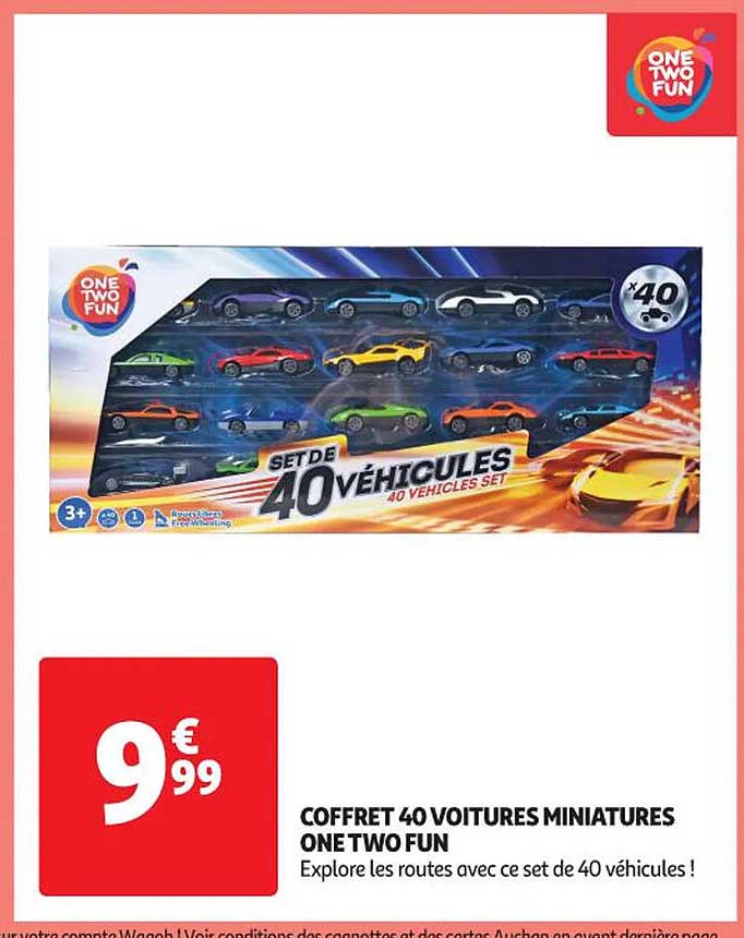 coffret 40 voitures miniatures one two fun