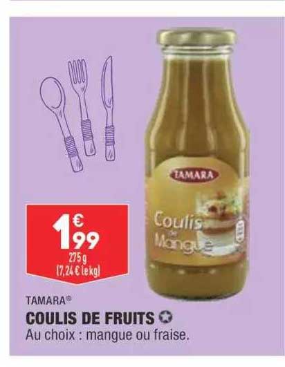 coulis de fruits tamara