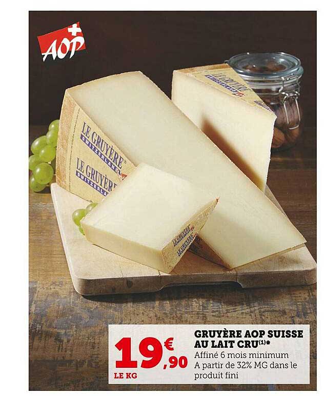 Gruyère Aop Suisse Au Lait Cru