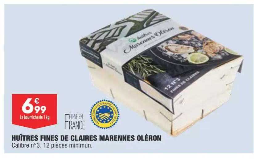 huîtres fines de claires marennes oléron