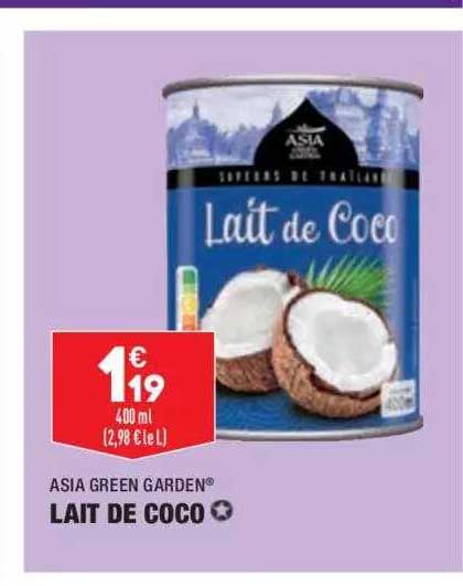 lait de coco asia green garden