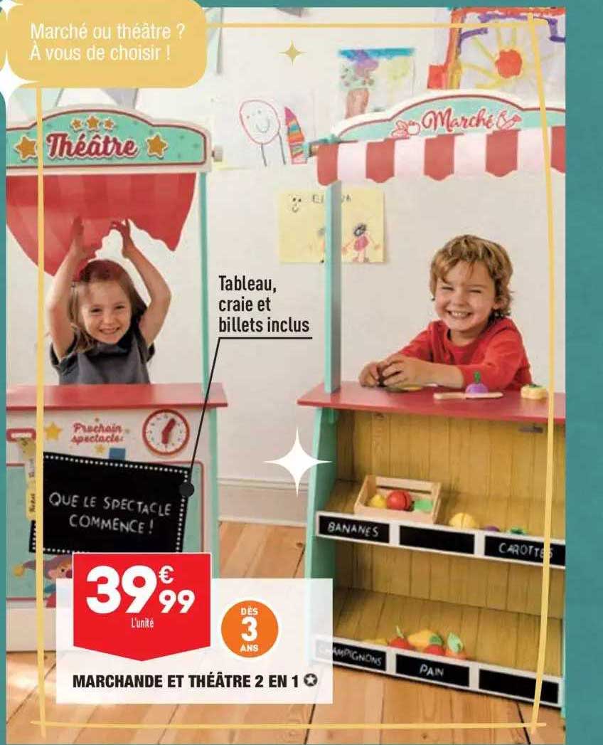 marchande et théâtre 2 en 1