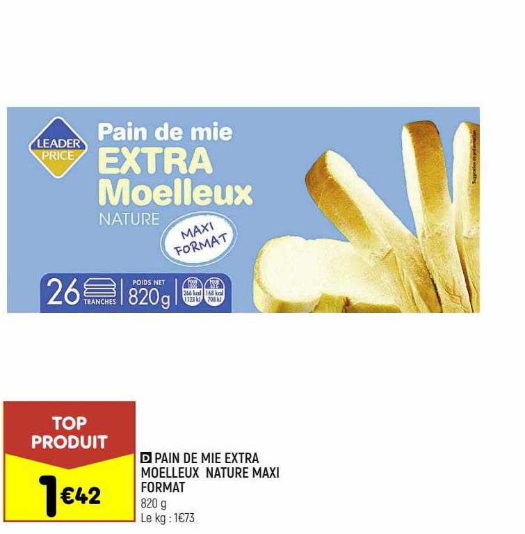 pain de mie extra moelleux nature maxi format