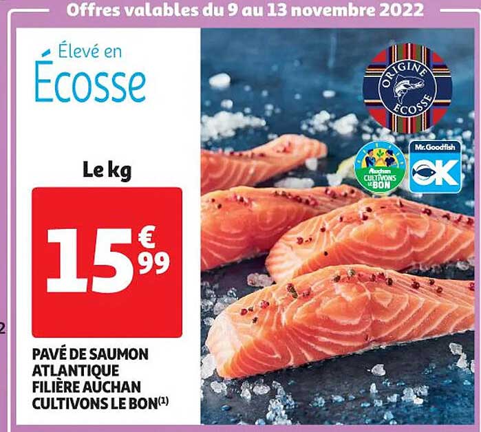 pavé de saumon atlantique filière auchan cultivons le bon