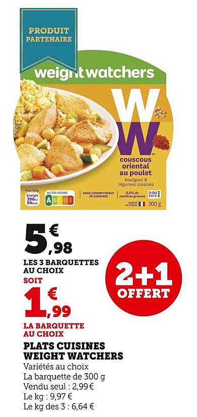 plats cuisinés weight watchers