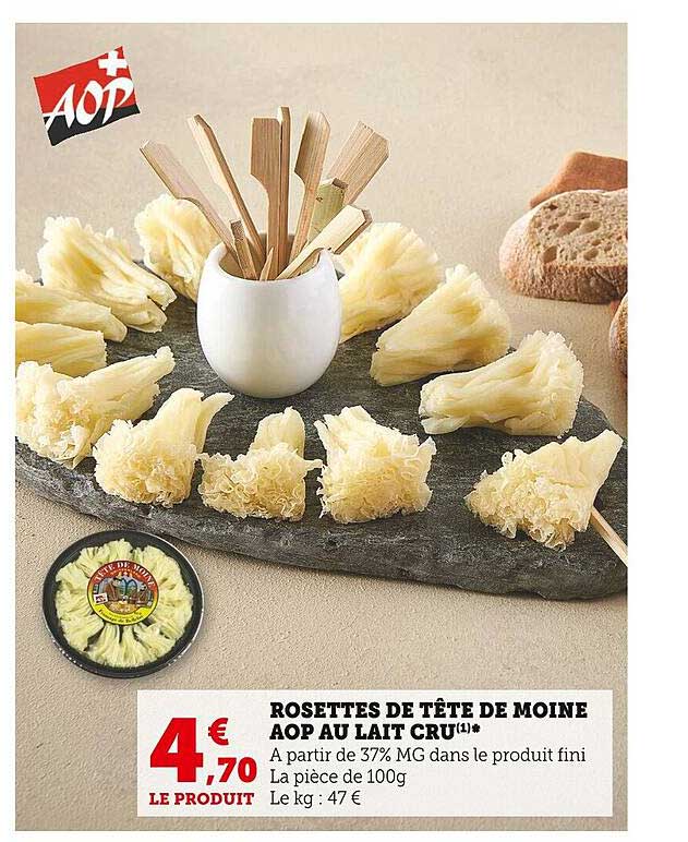 rosettes de tête de moine aop au lait cru