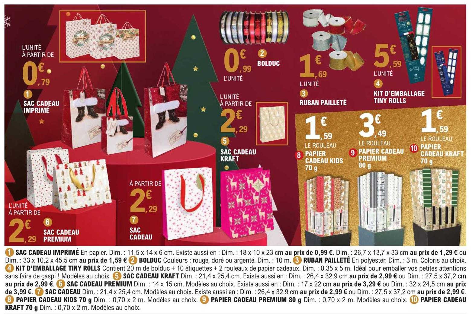 sac cadeau imprimé, sac cadeau premium, sac cadeau, sac cadeau kraft, bolduc, ruban pailleté, kit d'emballage tiny rolls, papier cadeau kids 70 g, papier cadeau premium 80 g, papier cadeau kraft 70 g