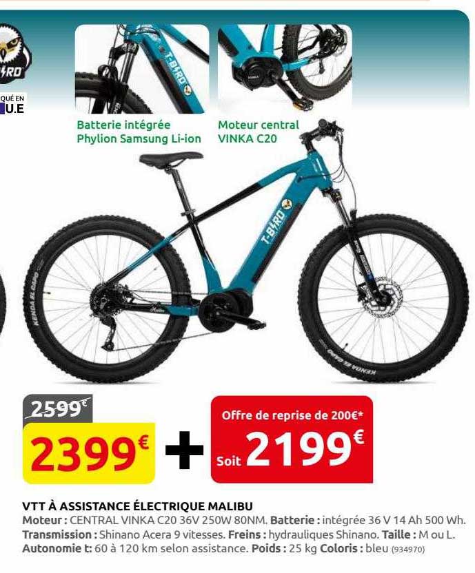 vtt à assistance électrique maliby