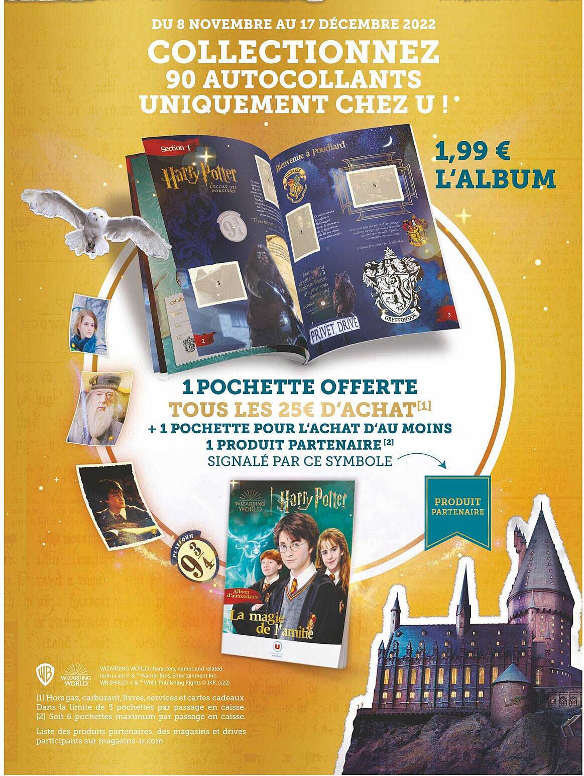 1 pochette offerte + 1 pochette pour l'achat d'au moins 1 produit partenaire