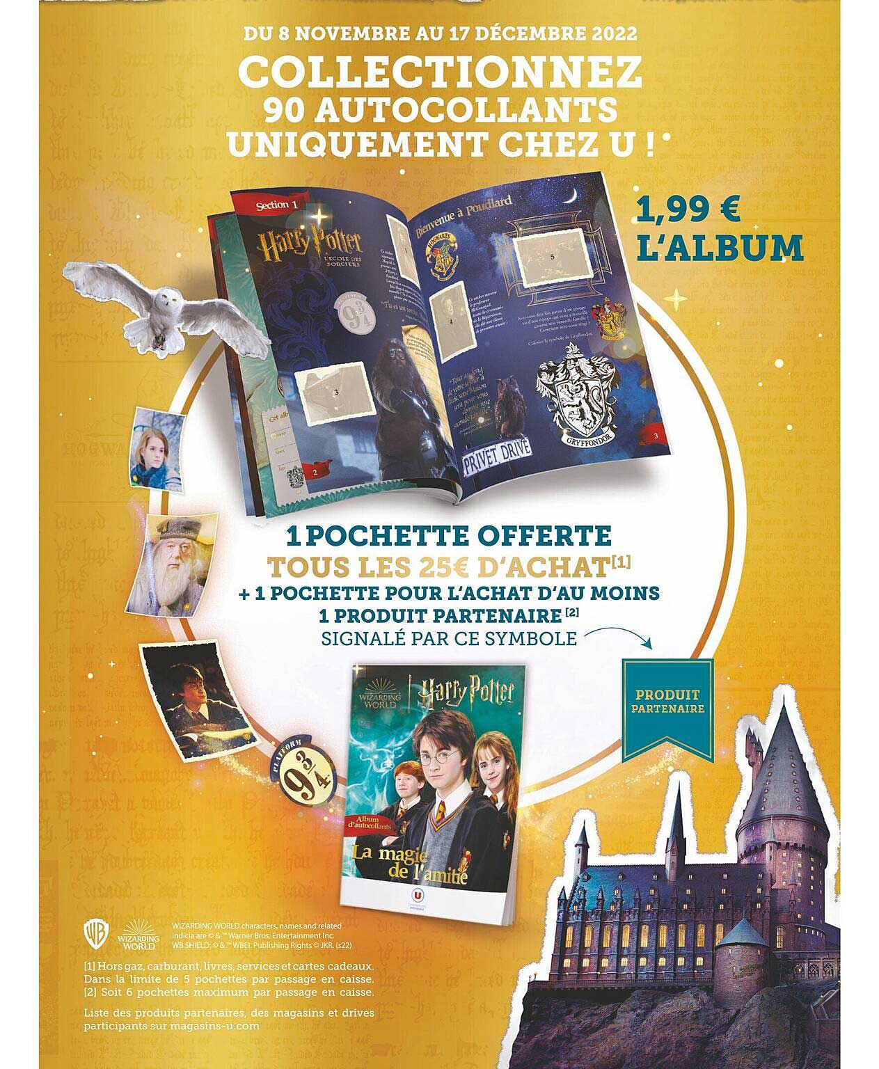 1 pochette offerte + 1 pochette pour l'achat d'au moins 1 produit partenaire