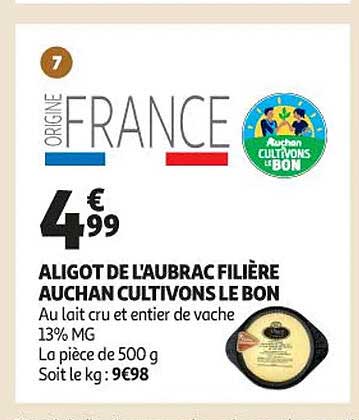 aligot de l'aubrac filière auchan cultivons le bon