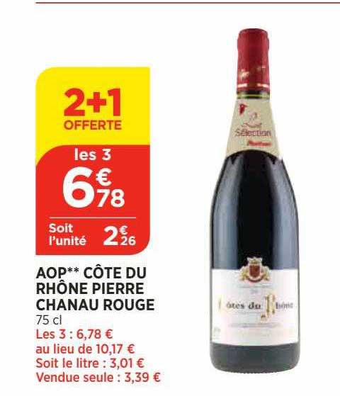 aop côte du rhône pierre chanau rouge