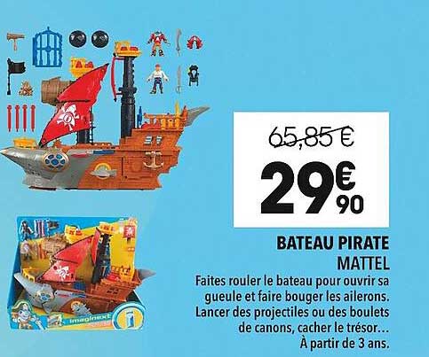 bateau pirate mattel