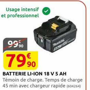 batterie li-ion 18v 5 ah makita