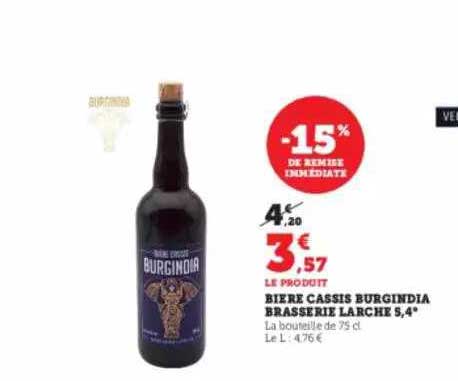 bière cassis burgindia brasserie larche 5,4°
