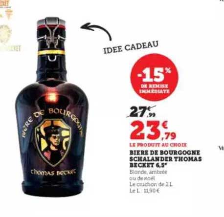 Bière De Bougogne Schalander Thomas Becket 6,5°