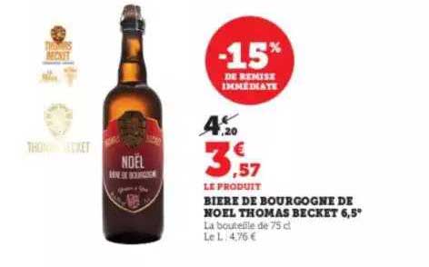 bière de bourgogne de noël thomas becket 6,5°