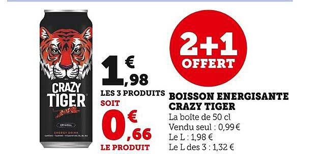 boisson énergisante crazy tiger