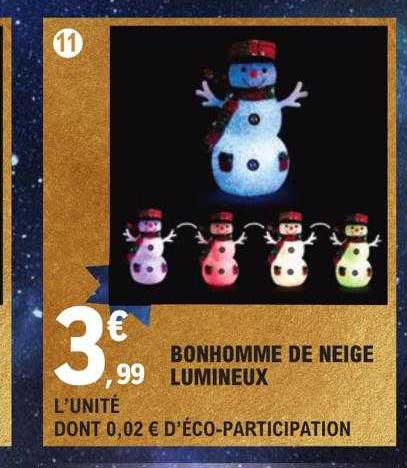 bonhomme de neige lumineux