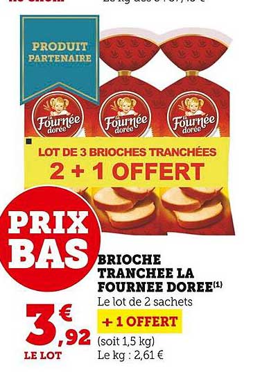 brioche tranchée la fournée dorée