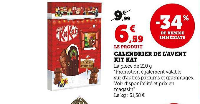 calendrier de l'avent kit kat