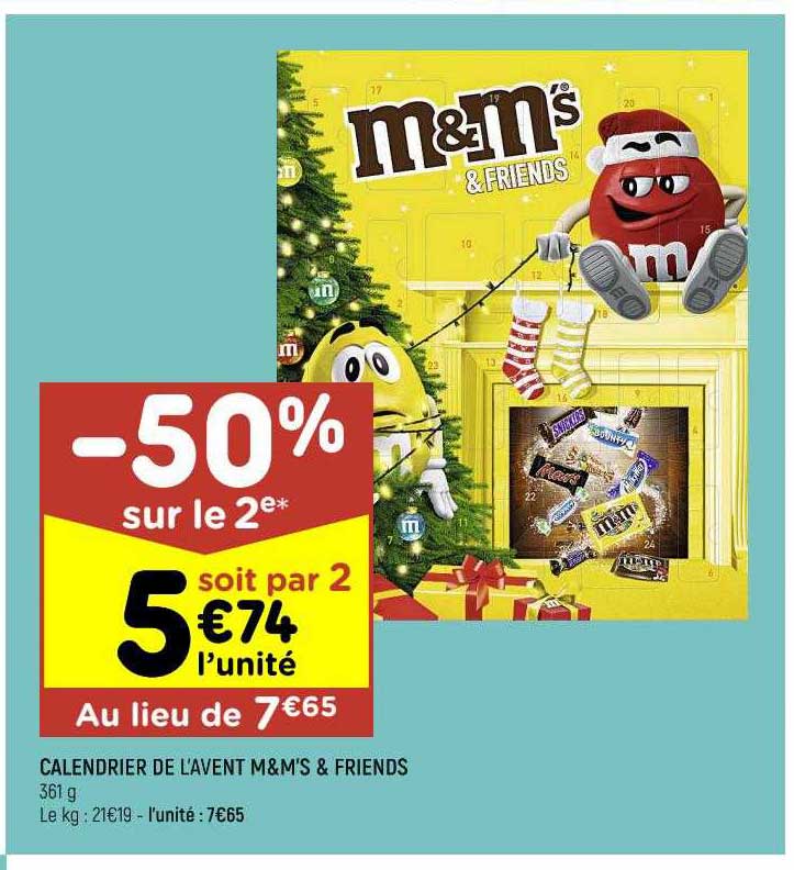 calendrier de l'avent m&m's & friends