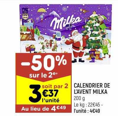 calendrier de l'avent milka