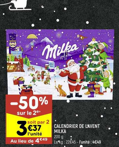 calendrier de l'avent milka