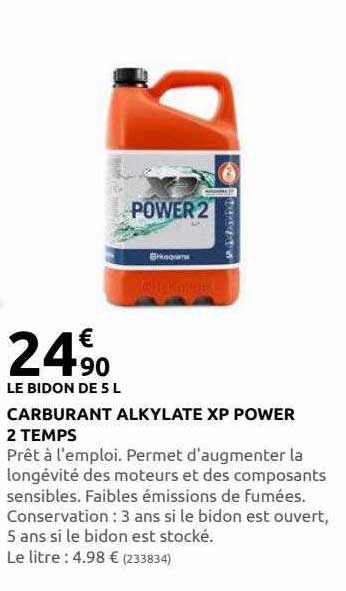 carburant alkylate xp power 2 temps