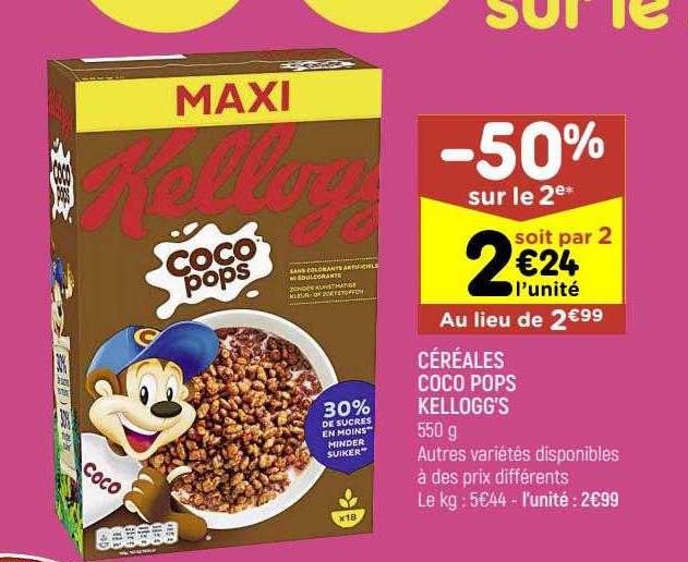 céréales coco pops kellogg's