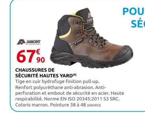 chaussures de sécurité hautes yard