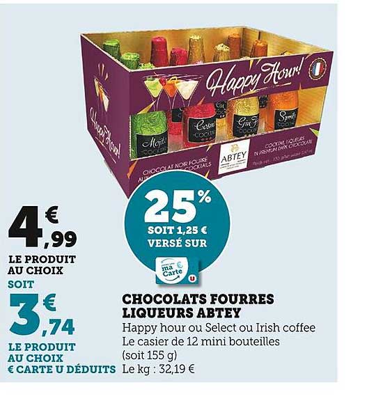chocolats fourrés liqueurs abtey