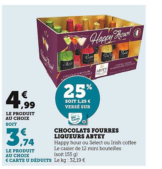 chocolats fourrés liqueurs abtey