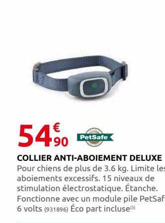 collier anti-aboiement deluxe petsafe