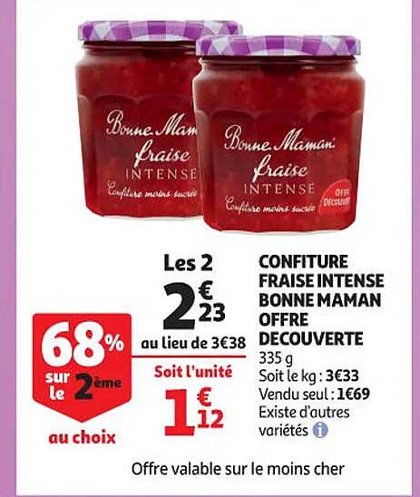 confiture fraise intense bonne maman offre découverte